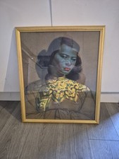 ​Vintage Vladimir Tretchikoff "The Chinese Girl" Framed Print  1960s Mid Century