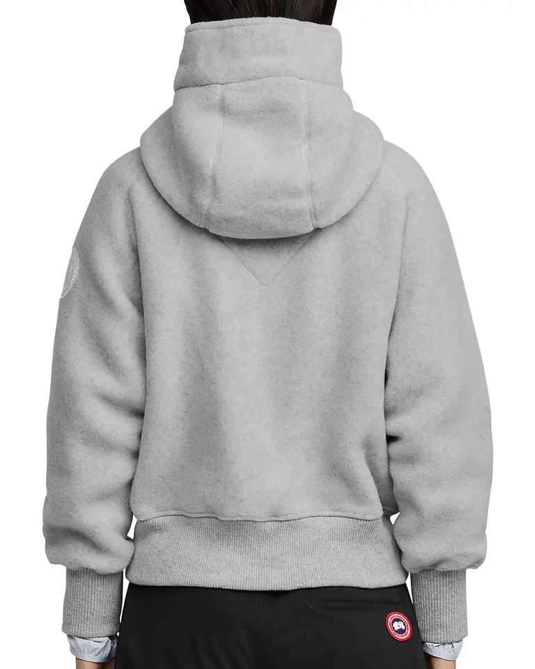 Canada Goose V7623 Womens Silverbirch Heather Chilliwack Fleece Bomber Size S - Image 4 of 4