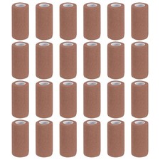 Self Adhesive Bandage Wrap 177" x 4", 24 Pcs Wrap Tape, Brown