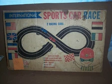 Vintage 1960s Marx International Sports Car Race Slot car Set 22510 USA made