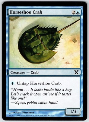 Horseshoe Crab 87 Common 10th Edition Magic: The Gathering Near Mint