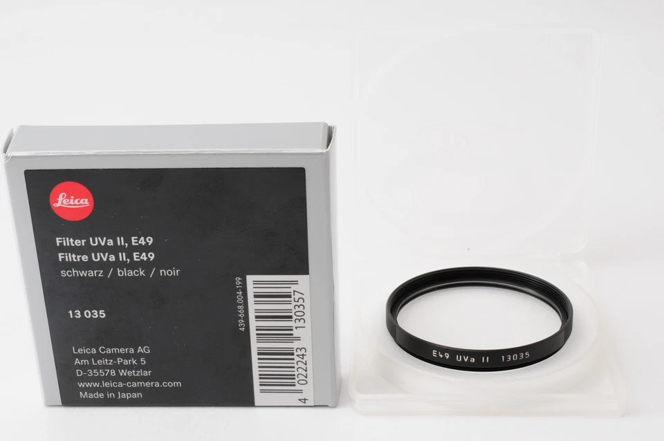 [Top MINT in BOX] Leica Filter Uva II E49 13035 49mm Black UV from JAPAN - Image 2 of 4