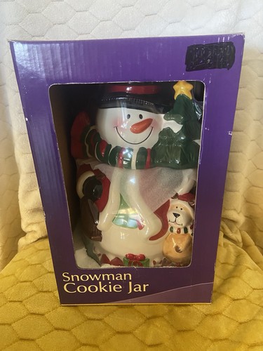 Schneemann Keramik Keksdose Neu im Karton 11 Zoll