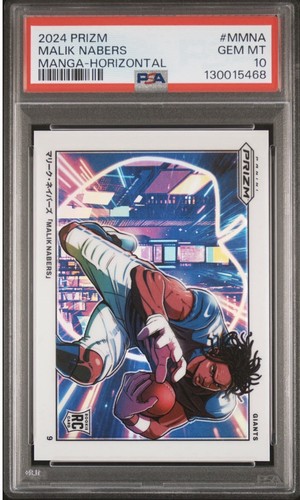 Malik Nabers #M-MNA 2024 Panini Prizm Manga card