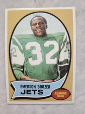 1970 Topps Emerson Boozer #128 Rookie Card NM New York Jets. rookie card picture