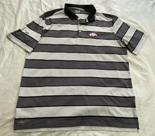 Ping Sensorcool Mens Arkansas Razorbacks Polo Shirt Striped XL Golf Football