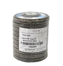 Arc Abrasives 10 Pack Flat Face Flap Discs Zirconia Alumina 40 Grit 7/8" x4-1/2"