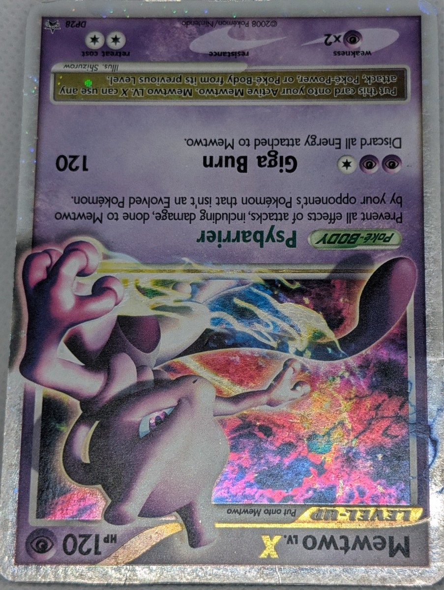 mewtwo level x pokemon card Mewtwo LV.X DP28 Diamond and Pearl Holo for sale online