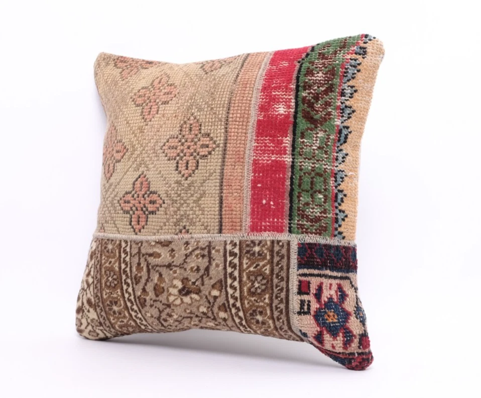 拼布枕头套靠垫复古印度沙发装饰 16 — 第 2/4 张图片