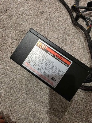 BROKEN/FOR PARTS ONLY LSP Ultra 650W ATX Computer Power Supply Unit