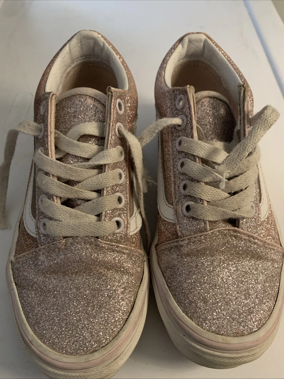 Sneakers Vans bambina rosa glitter stringate (taglio) taglia 1 5