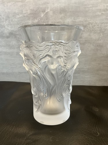 Lalique Fantasia Vase Clear Crystal Naiades Nymph Mermaid 1262600 - Picture 3 of 24