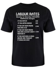 Labour rates  T shirt  S -XXXL Birthday gift Builder Labourer construction site 