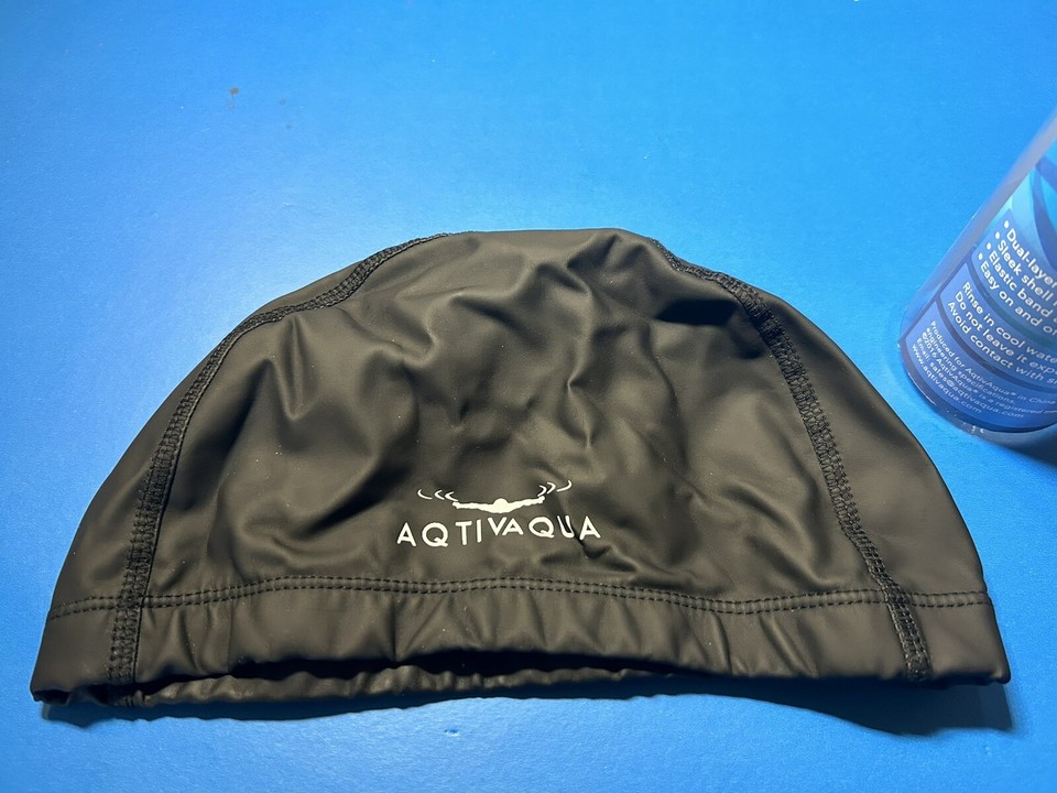 AqtivAqua Spandex Swim Cap with Protective Layer for Women Men Adult ...