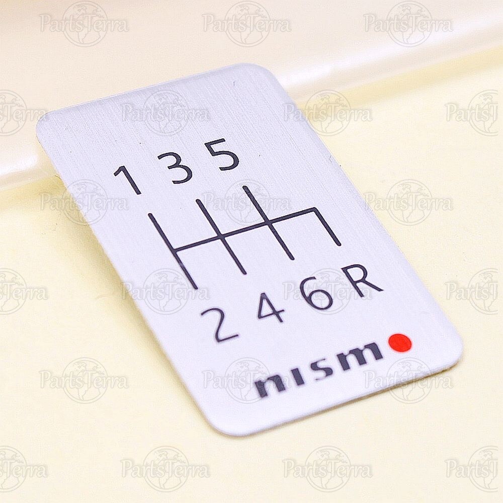 JDM Nissan Nismo 6-Speed Shift Pattern Aluminum Emblem