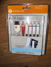 ALPHALINE NINTENDO Wii Component HD AV Cable Wire Gold Plated BRAND NEW