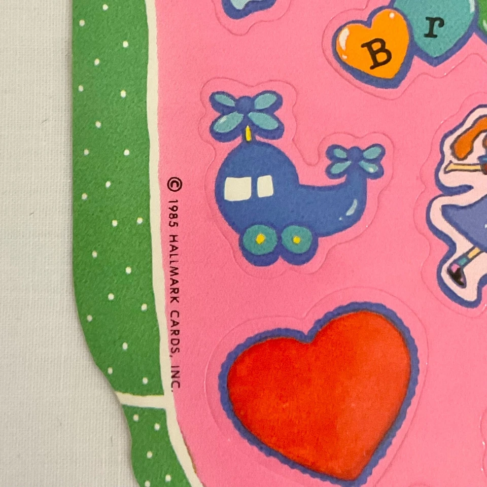 Винтажные наклейки Hallmark стикер лист 80-х свободные наклейки на рубашке 1985 - Изображение 2 из 3