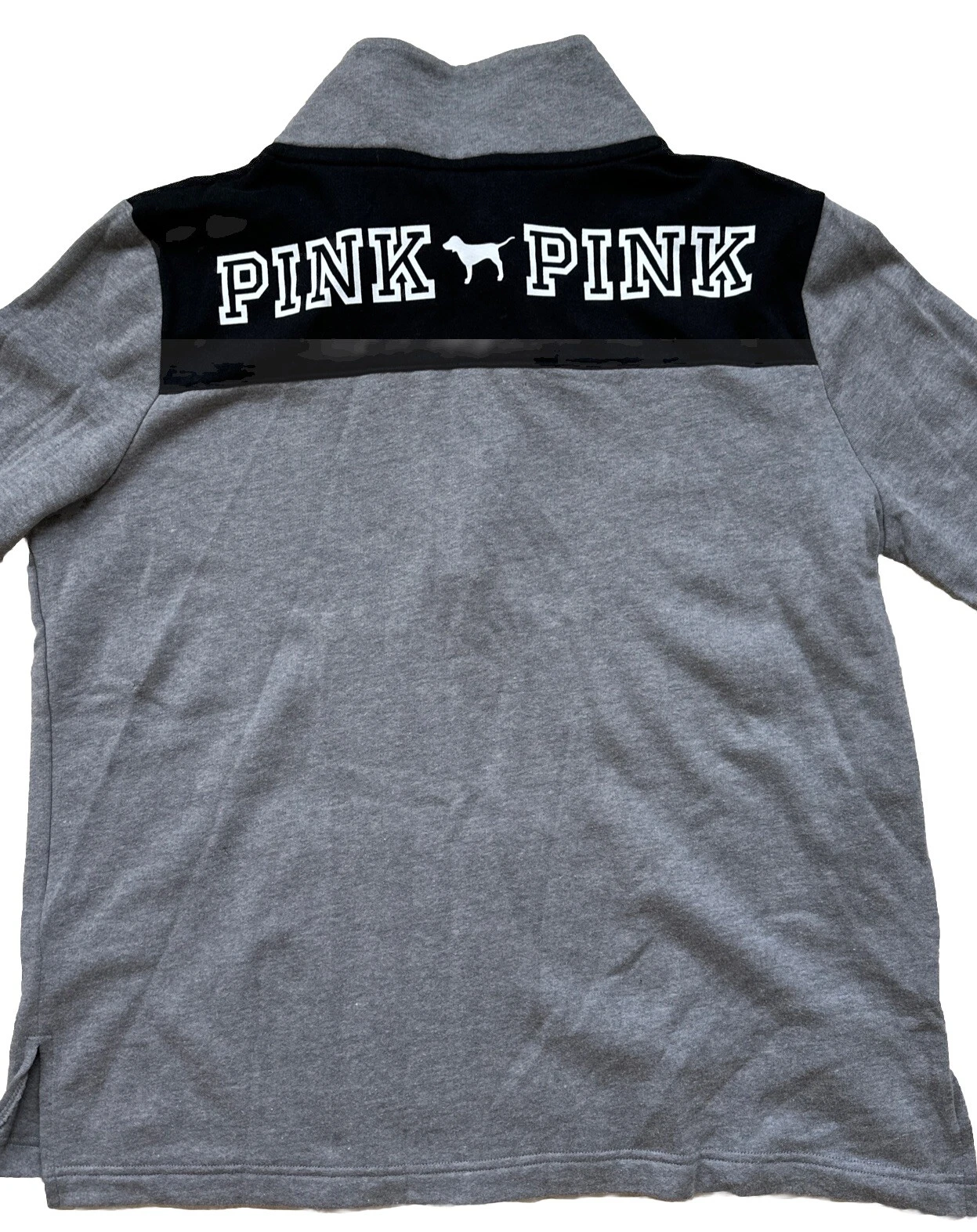 UNDERCOVER Camicia rosa Victoria's Secret taglia L pullover quarto cerniera grigio nero logo cane