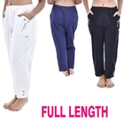 Ladies Elasticated Office Work Trousers Wide legs FULL Length Pocket Bottom 6-30