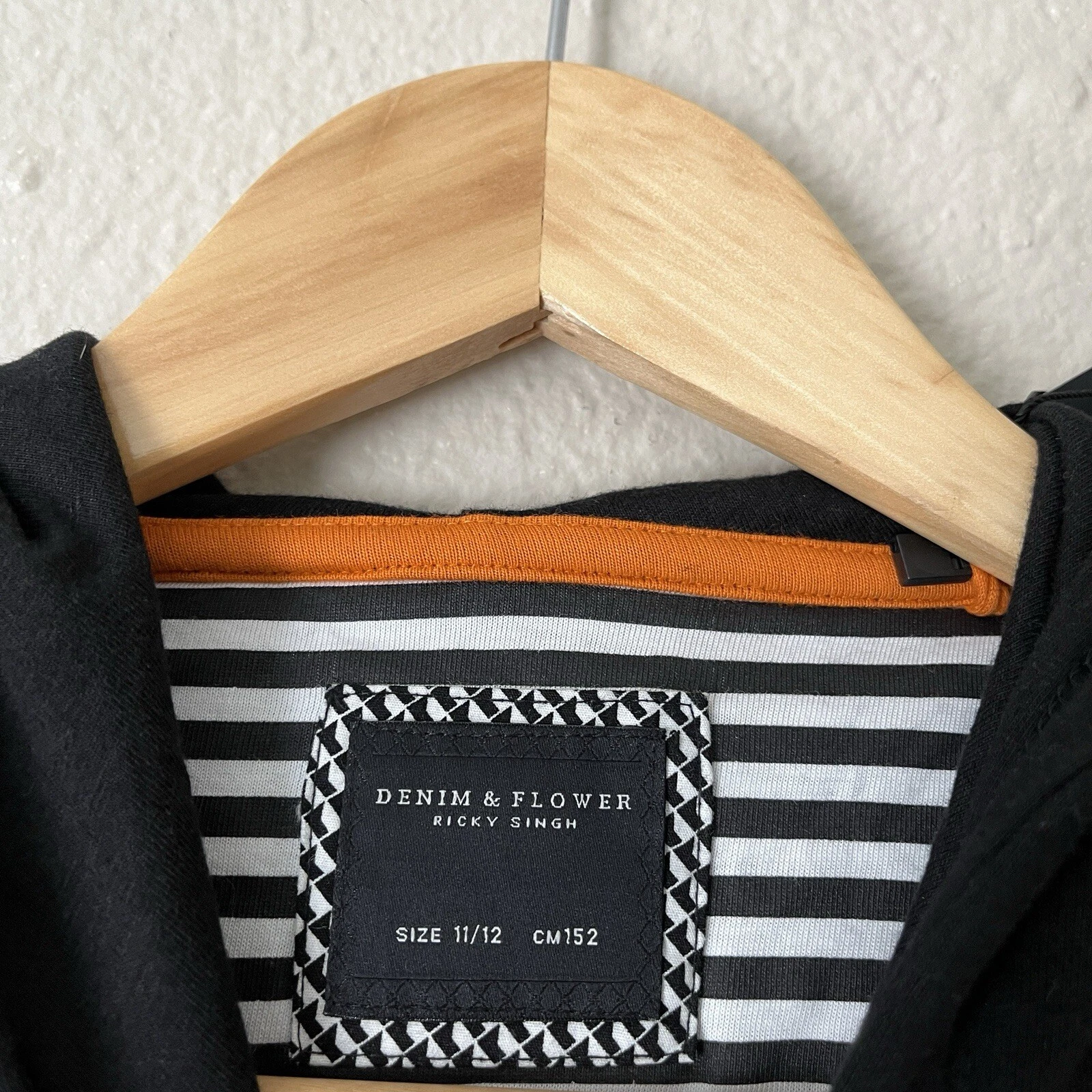 UNDERCOVER Felpa con cappuccio scheletro tempo segreto denim e fiori nuova con etichetta pullover Halloween