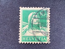 SWITZERLAND HELVETIA 1921-1924 WILHELM TELL 10C GREEN - USED
