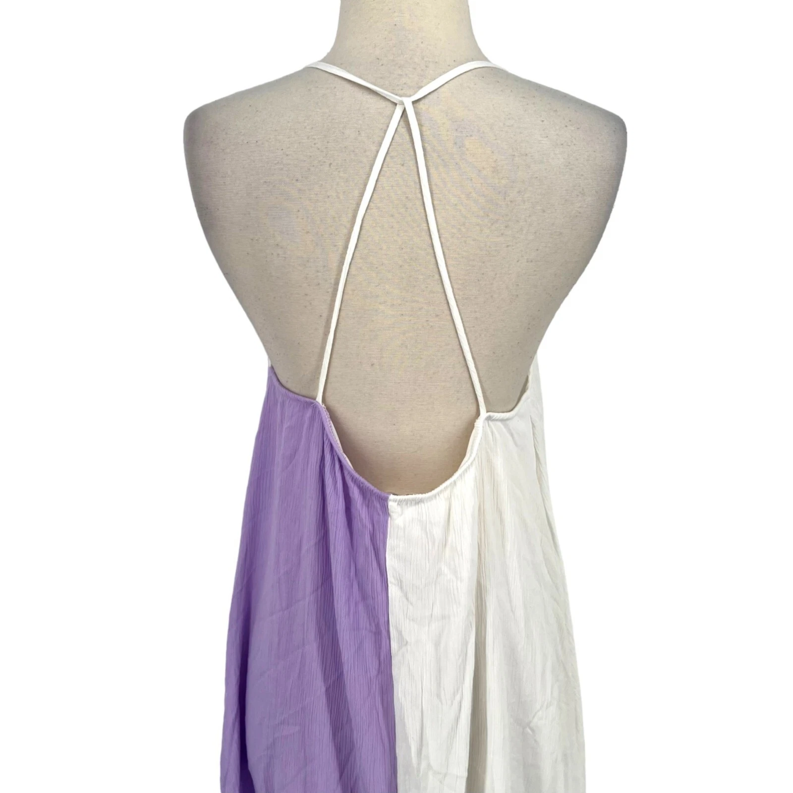 OFF WHITE Abito swing Saints & Hearts bianco sporco lilla taglia media nuovo con etichetta