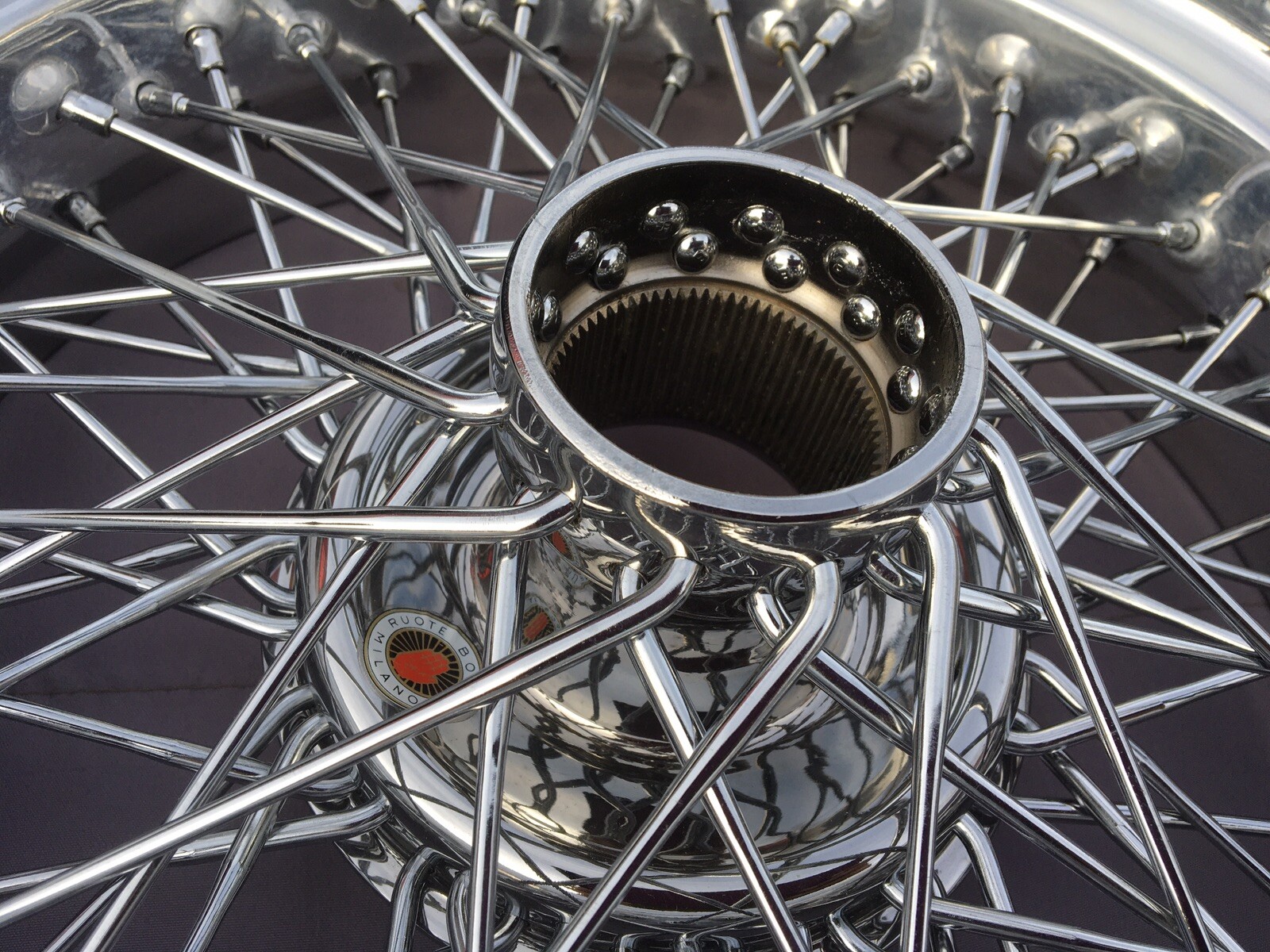 C. Borrani Wire Spoke Rim, Model # 3264, 16x5.5, Dated 5/58, for Vintage Ferrari