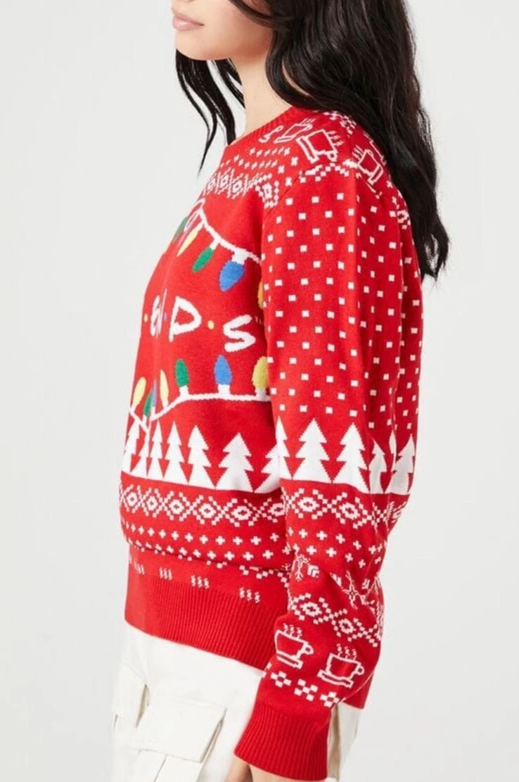 NWT Friends Tv Show Red Ugly Christmas Sweater Size S