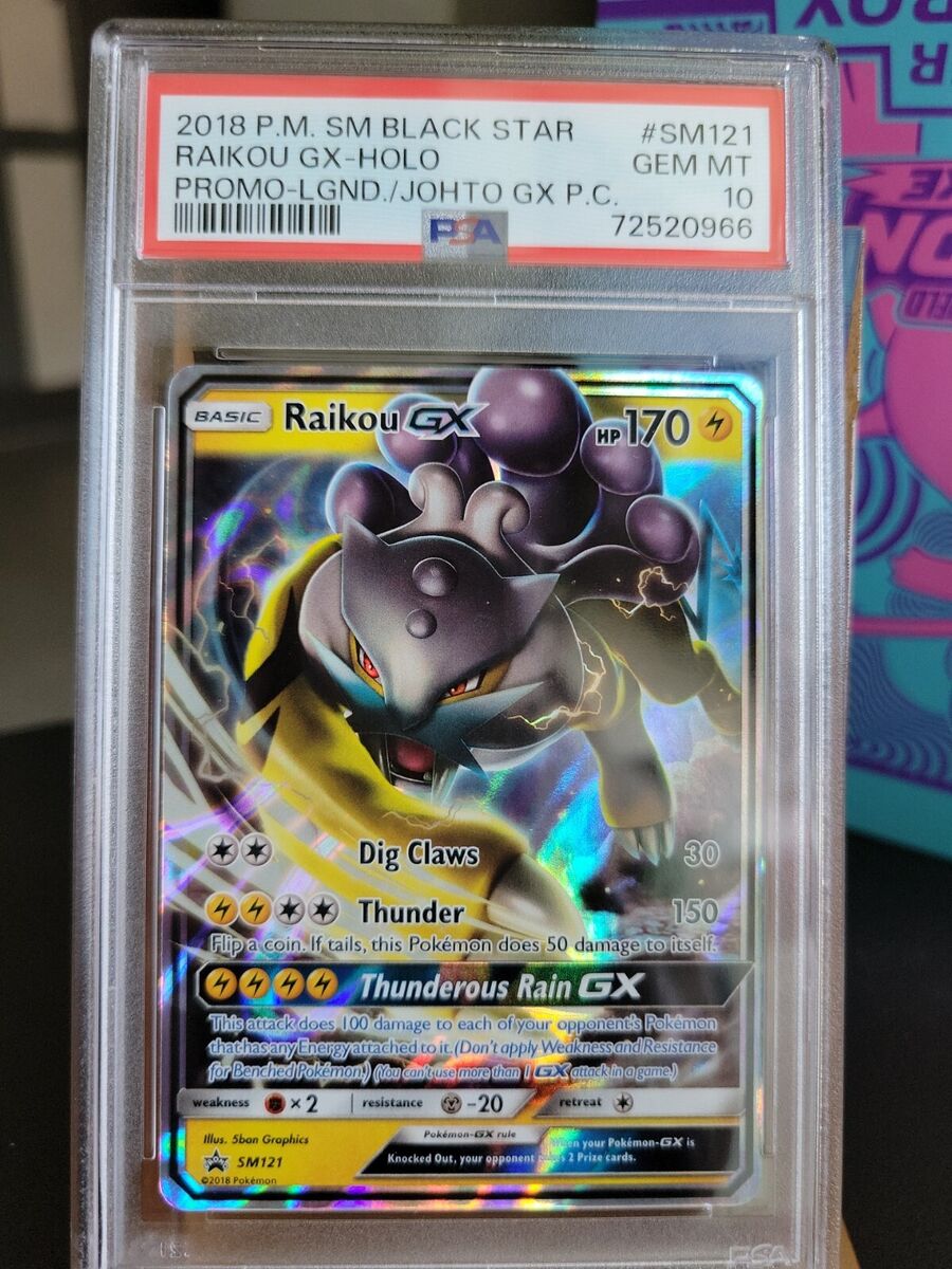 Holo Foil Raikou GX # SM121 S&M: Black Star Promo Pokemon Holo Foil Raikou GX # SM121 S&M: Black Star Promo Pokemon