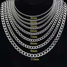 NEW 9/11/13/16/19/21mm Men's Titanium Steel Stainless Steel Necklace Thick Chain