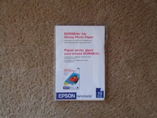 Epson Durabrite Ink Glossy Photo Paper, 10 pack, new, for 4 x 6 photos