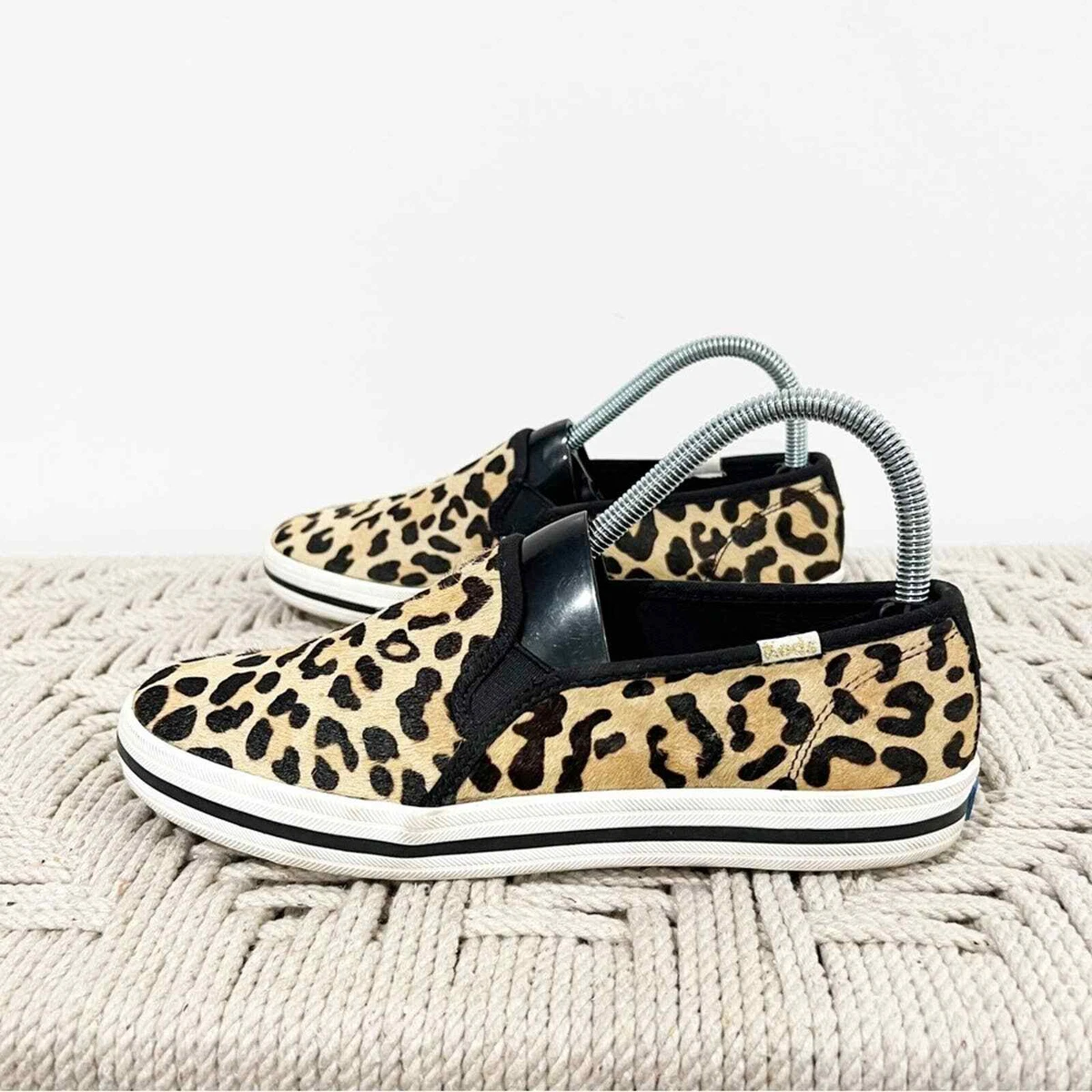 Keds x kate spade Double Decker Leopard Printed Calf Hair Pony