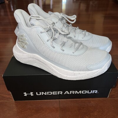 Under Armour Curry 3Z7 Basketball Shoes Gray White Mens Size 10