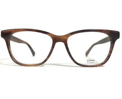 Sama Eyeglasses Frames JILL MVIN/TOR Brown Square Horn Rim 54-16-140