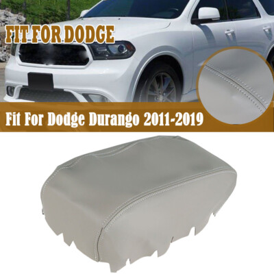 Gray For Dodge Durango 2011-2017 Leather Center Console Lid Armrest Pad