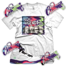 New White DEAD FRIENDS Sneaker T Shirt for J1 5 Alternate Bel Air V 