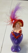 Red Hat Society ~ Lady Christmas Ornament,No Hanger. Nice Display piece.5" Tall