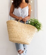 CESTA FRANCESA Bolsa de Paja con Asas Bol…