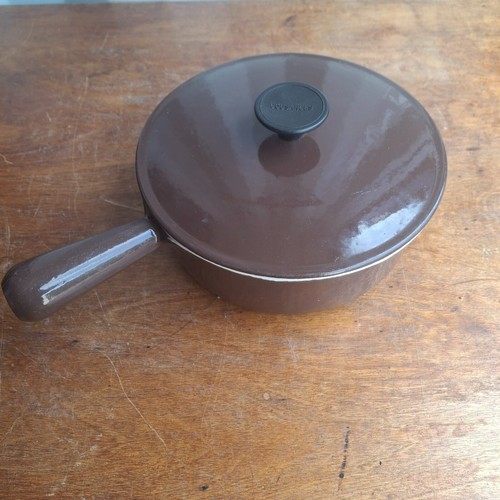 Cousances 20. Schwere Gusseisenpfanne mit Deckel, Made in France, 20cm, Vintage