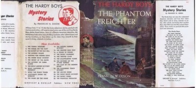 The Hardy Boys The Phantom Freighter, #26, Wrap  DJ, 1947-1950 print, Brown Covs