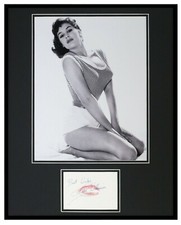 June Wilkinson Signed Framed 16x20 Lip Print & Photo Display