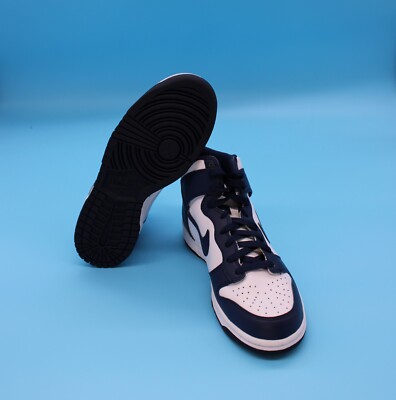 Size 7Y (GS) - Nike Dunk High Championship Navy White High Top