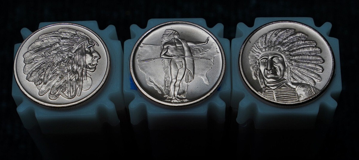 3 Native American Indian Series Pride Strength Courage copper 1oz