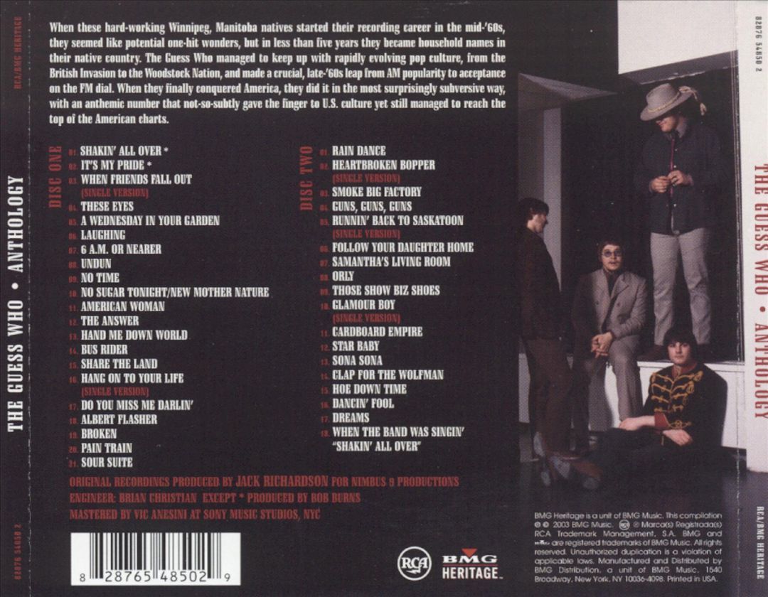 THE GUESS WHO ANTHOLOGY NEW CD