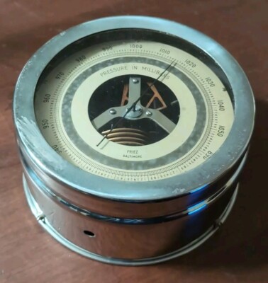 Friez Baltimore MD 1936 US Navy Aneroid Barometer Nautical Weather