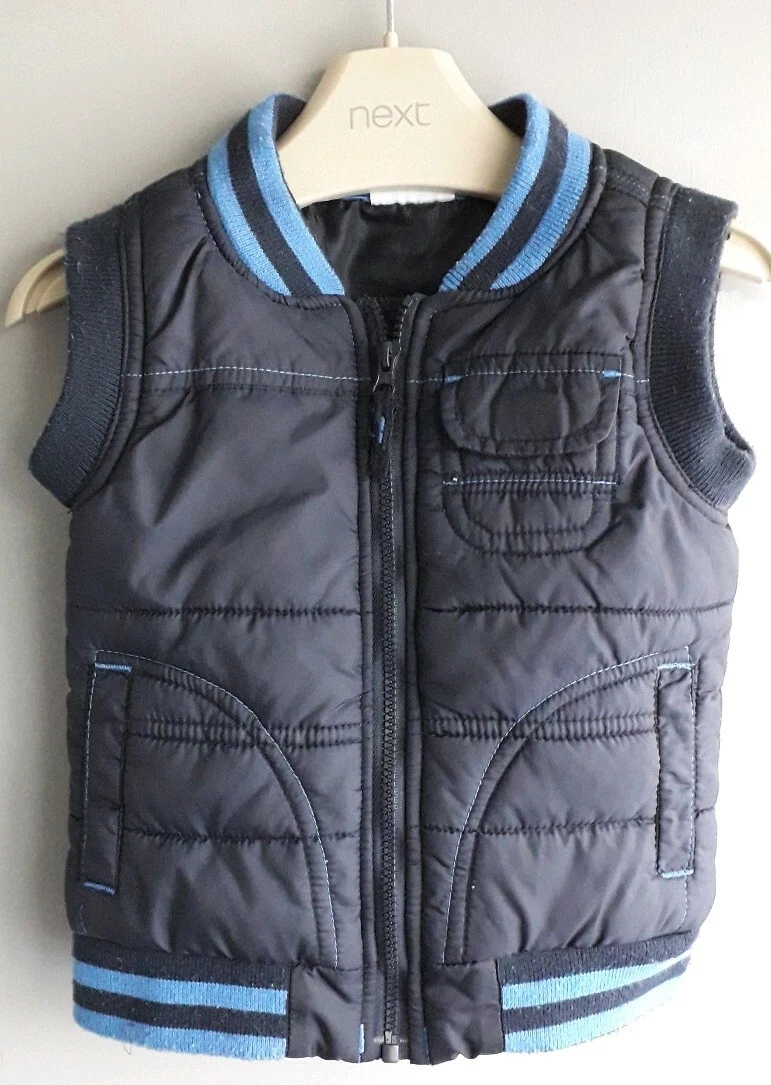 9 12 months Boys Navy Blue Padded Sporty Body Warmer Gillet