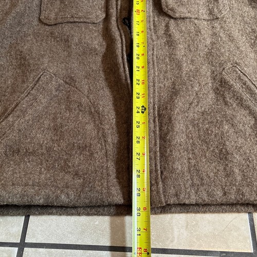 Vintage Woolrich mens 85% wool Button Up Flannel Jacket Size M. Brown Rare Find - Picture 8 of 11