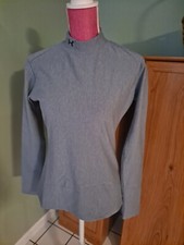 Under Armour Gray Cold Gear Fitted Mock Shirt Youth Unisex Kids YOUTH Sz Xtra LG