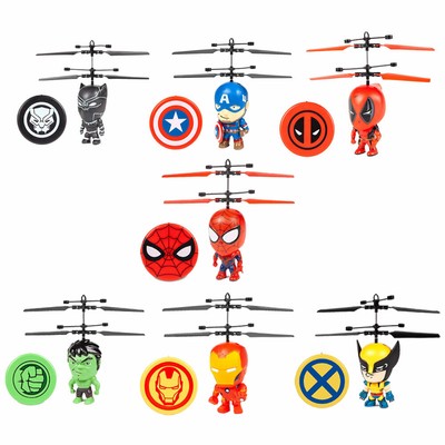 marvel 3.5 inch captain america flying figure infrared ufo big head helicopter