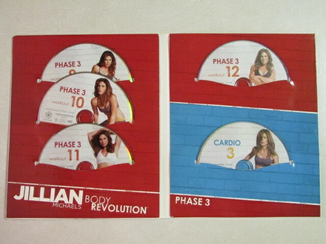JILLIAN MICHAELS BODY REVOLUTION PHASE 3 WORKOUTS 9-12+CARDIO 3 / 5 DVD SET VG+ - Image 3 of 4